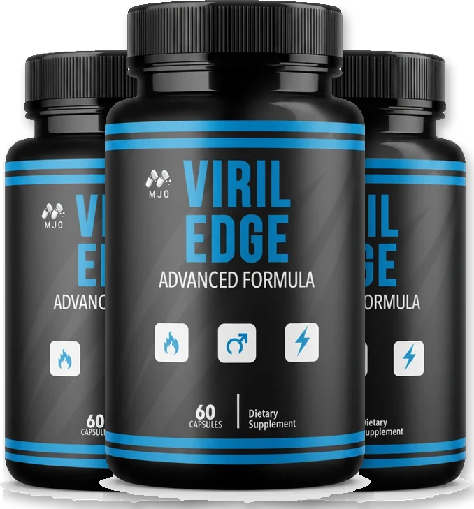 Viril Edge three-bottle bundle laid out flat